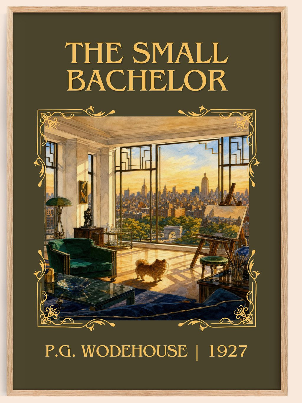 The Small Bachelor Classic Book Art Print by P.G. Wodehouse – book poster