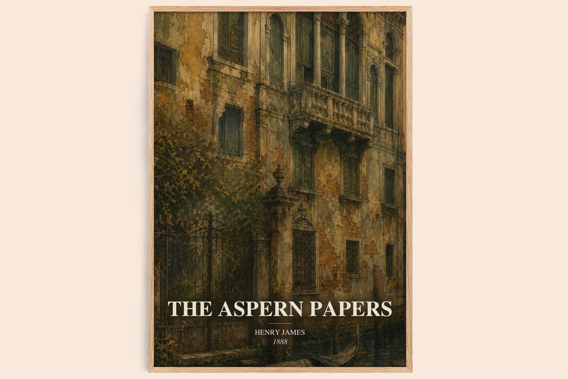 The Aspern Papers watercolour book poster by Henry James – framed literary art print