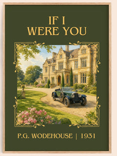 If I Were You Classic Book Art Print by P.G. Wodehouse – book poster