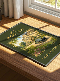 If I Were You Classic Book Art Print by P.G. Wodehouse – print on a sunlit desk