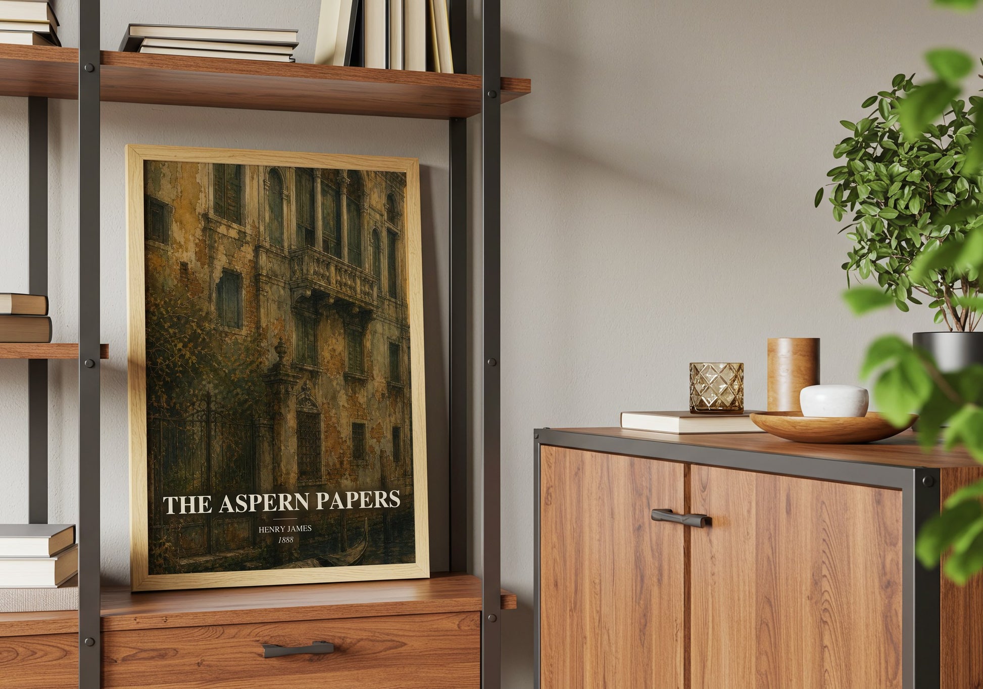 The Aspern Papers book watercolour illustration paper finish options – matte satin gloss