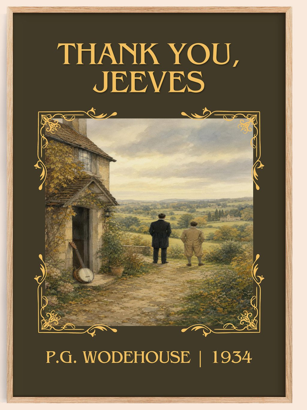 Thank You, Jeeves Classic Book Art Print by P.G. Wodehouse – book poster