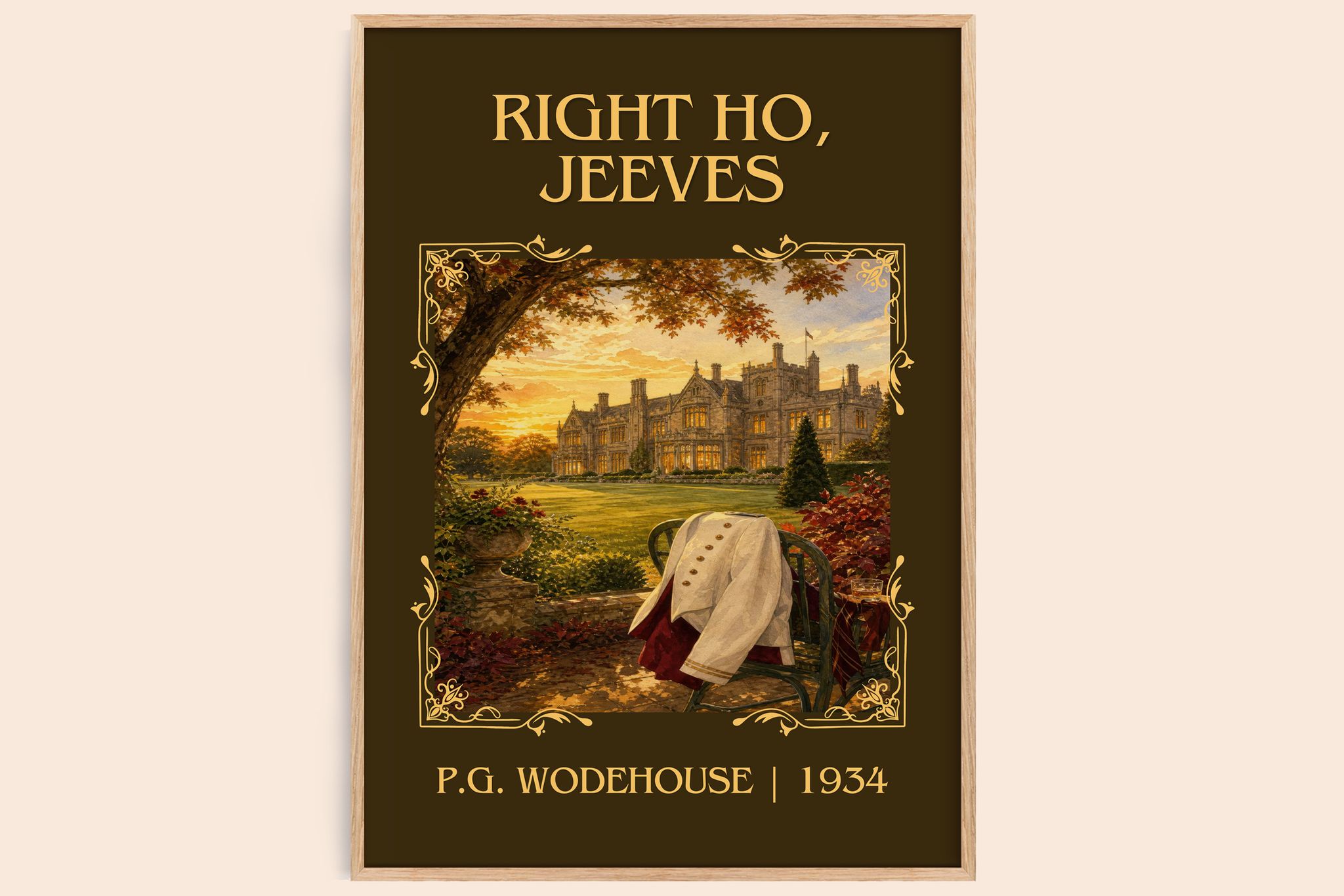 Right Ho, Jeeves Classic Book Art Print by P.G. Wodehouse