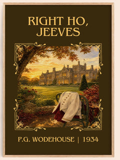 Right Ho, Jeeves Classic Book Art Print by P.G. Wodehouse – book poster