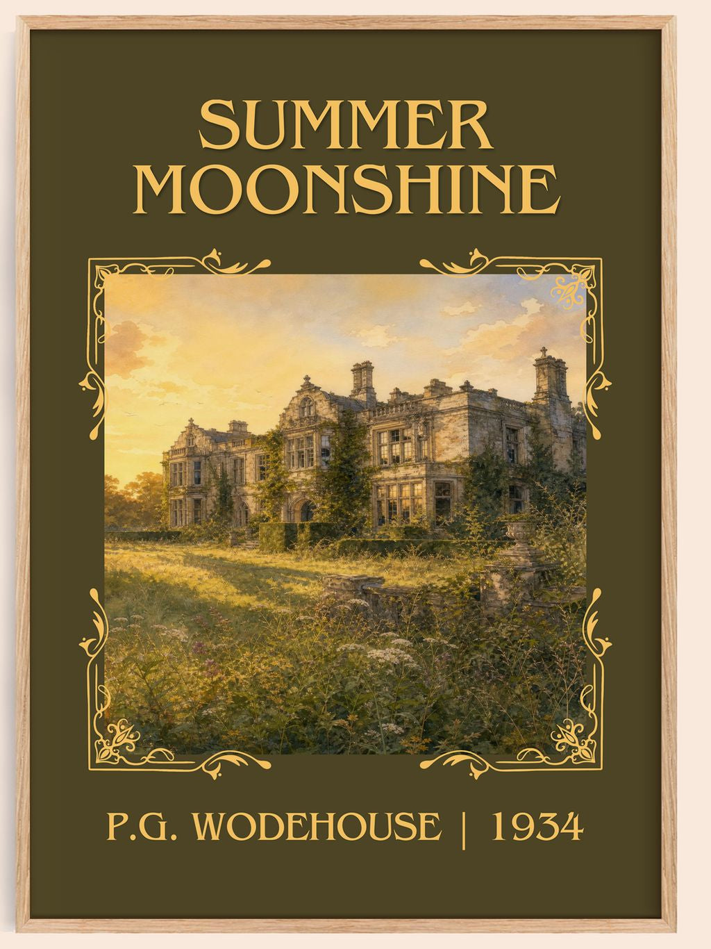Summer Moonshine Classic Book Art Print by P.G. Wodehouse – book poster