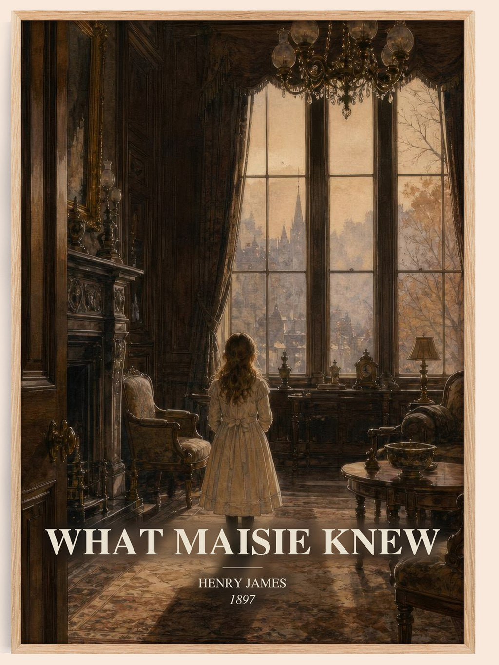 What Maisie Knew watercolour book poster by Henry James – framed literary art print