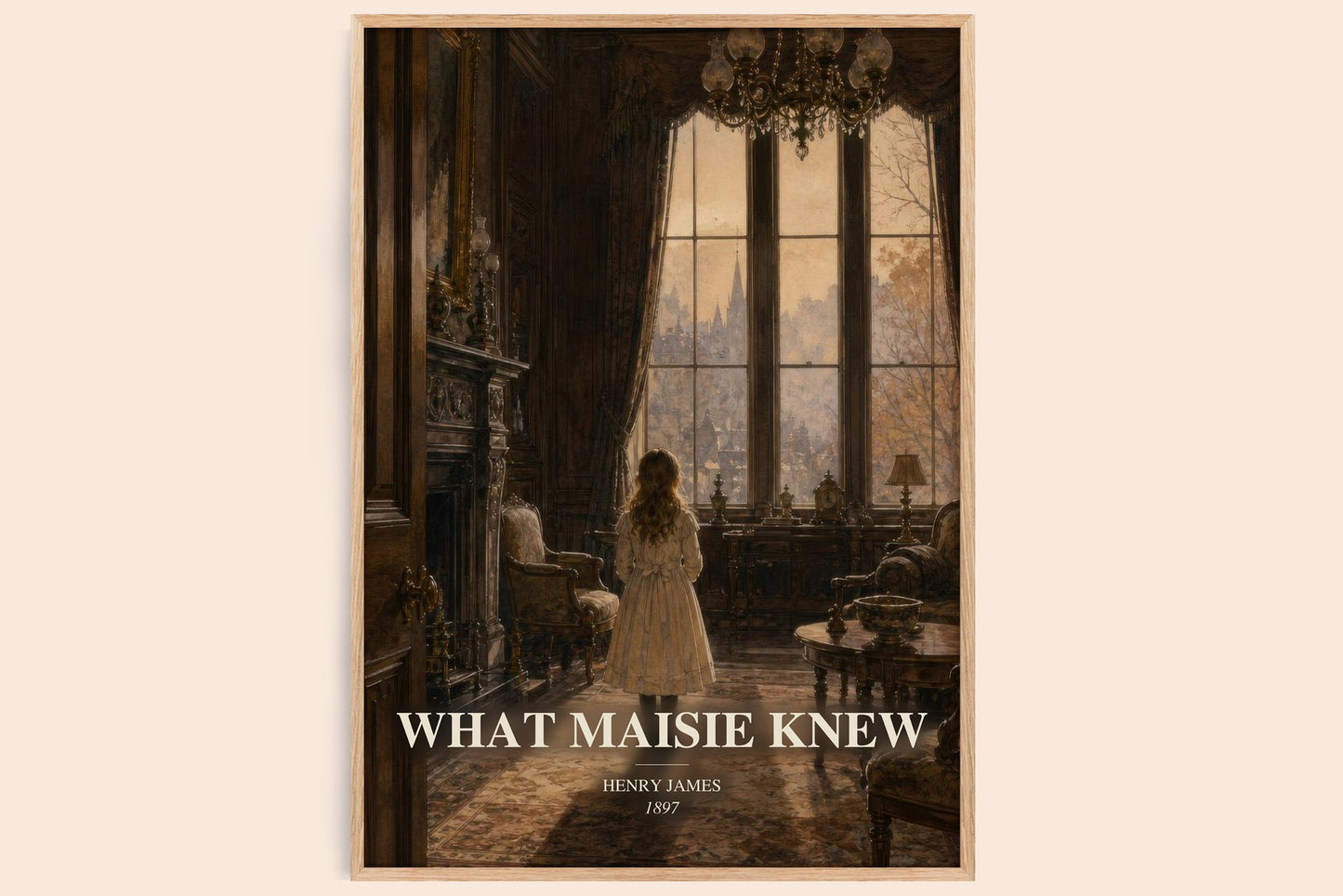 What Maisie Knew watercolour book poster by Henry James – framed literary art print