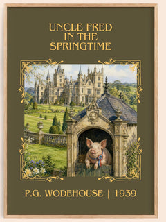 Uncle Fred in the Springtime Classic Book Art Print by P.G. Wodehouse – book poster