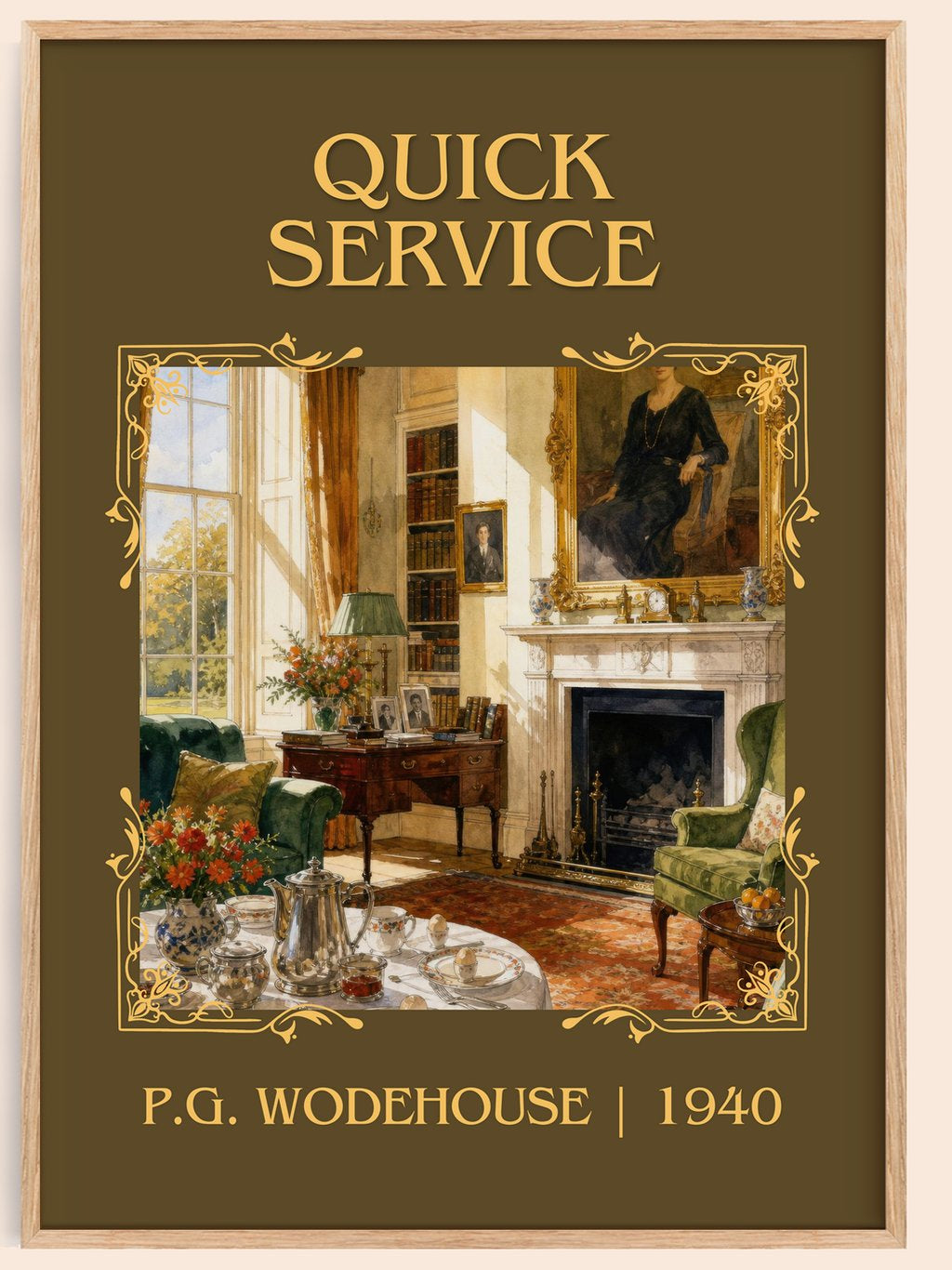Quick Service Classic Book Art Print by P.G. Wodehouse – book poster