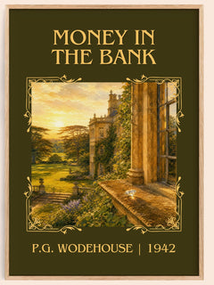 Money in the Bank Classic Book Art Print by P.G. Wodehouse – book poster