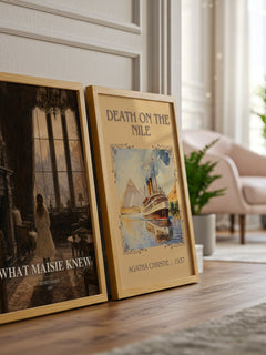 What Maisie Knew watercolour print framed by window – literary home decor