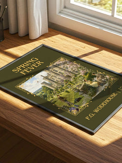 Spring Fever Classic Book Art Print by P.G. Wodehouse – print on a sunlit desk