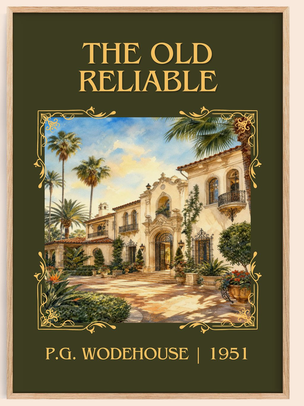 The Old Reliable Classic Book Art Print by P.G. Wodehouse – book poster