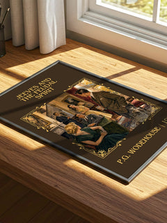 Jeeves and the Feudal Spirit Classic Book Art Print by P.G. Wodehouse – print on a sunlit desk