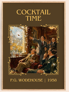 Cocktail Time Classic Book Art Print by P.G. Wodehouse – book poster