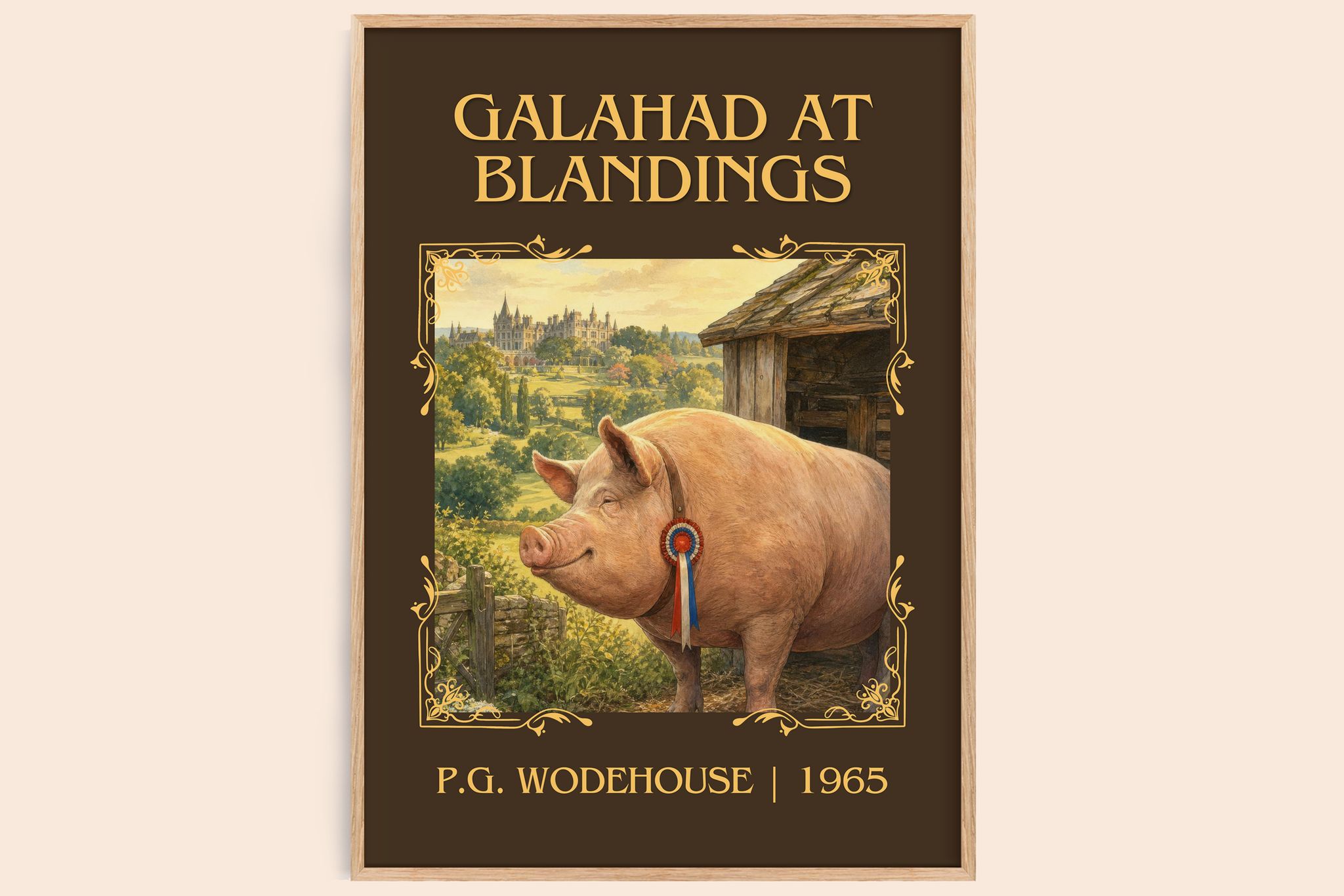 Galahad at Blandings Classic Book Art Print by P.G. Wodehouse