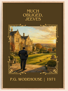 Much Obliged, Jeeves Classic Book Art Print by P.G. Wodehouse – book poster