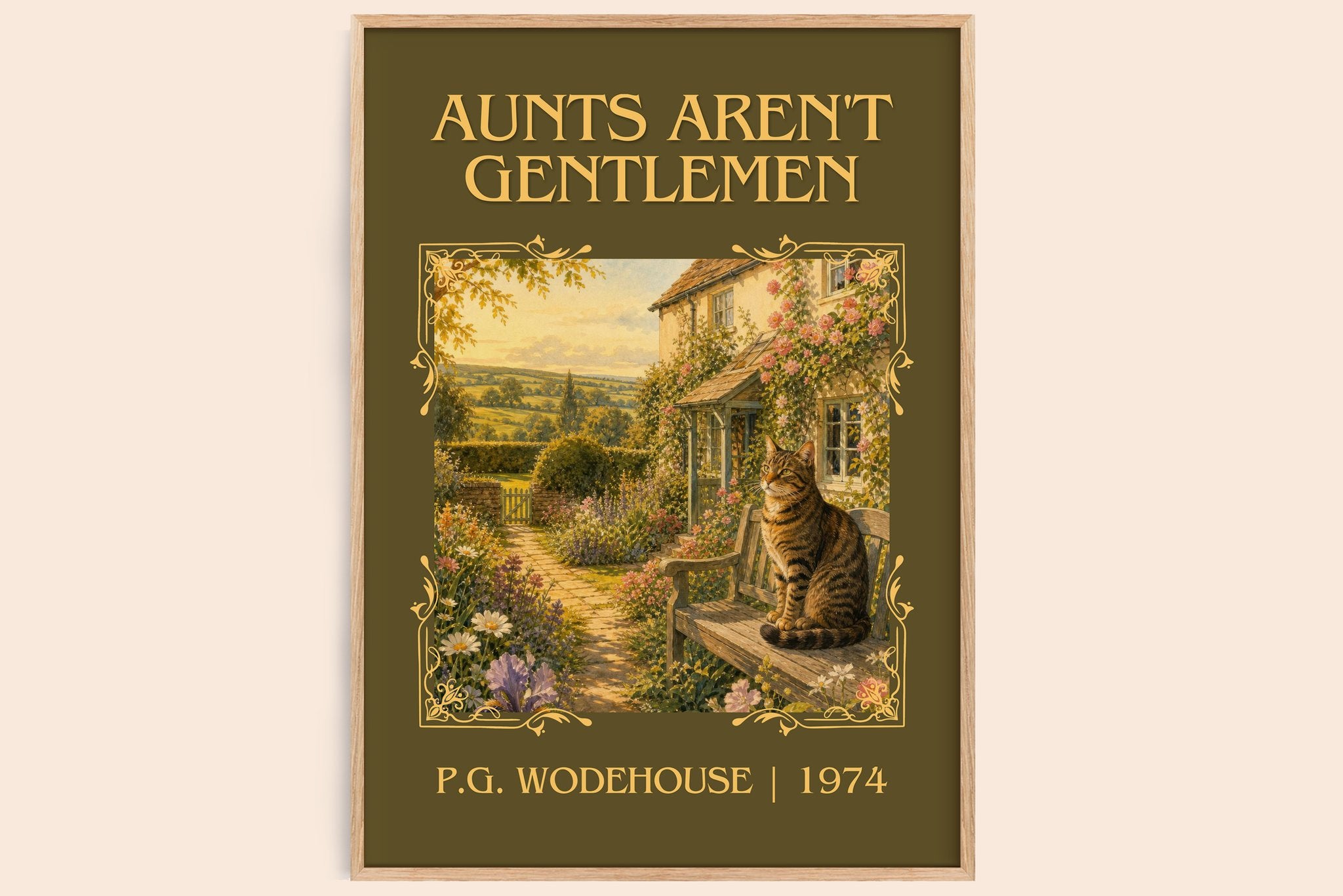 Aunts Aren't Gentlemen Classic Book Art Print by P.G. Wodehouse