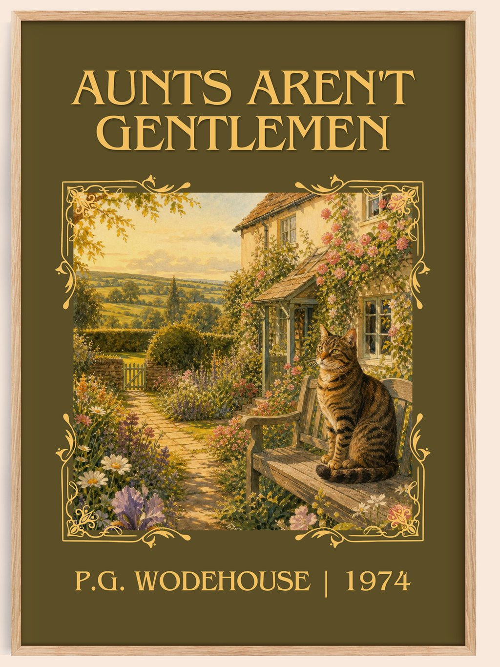 Aunts Aren't Gentlemen Classic Book Art Print by P.G. Wodehouse – book poster