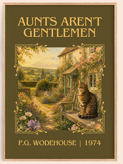 Aunts Aren't Gentlemen Classic Book Art Print by P.G. Wodehouse – book poster