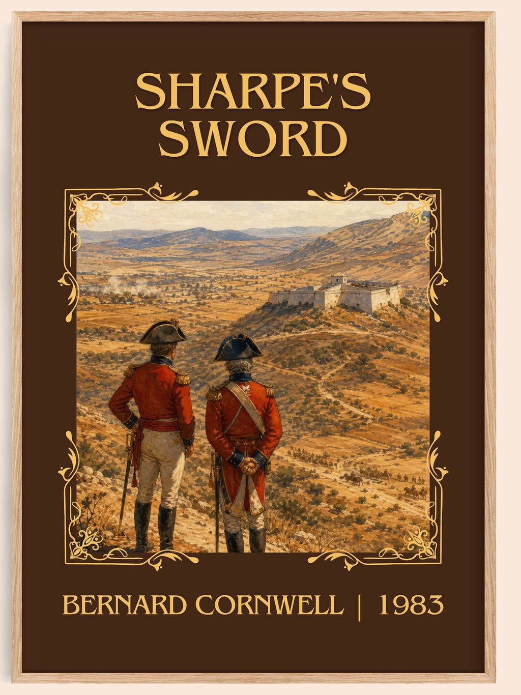 Sharpe's Sword Classic Book Art Print by Bernard Cornwell – book poster