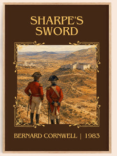 Sharpe's Sword Classic Book Art Print by Bernard Cornwell – book poster