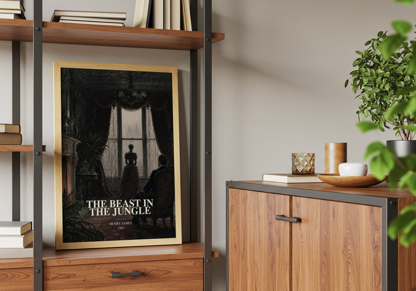 The Beast In The Jungle book watercolour illustration paper finish options – matte satin gloss