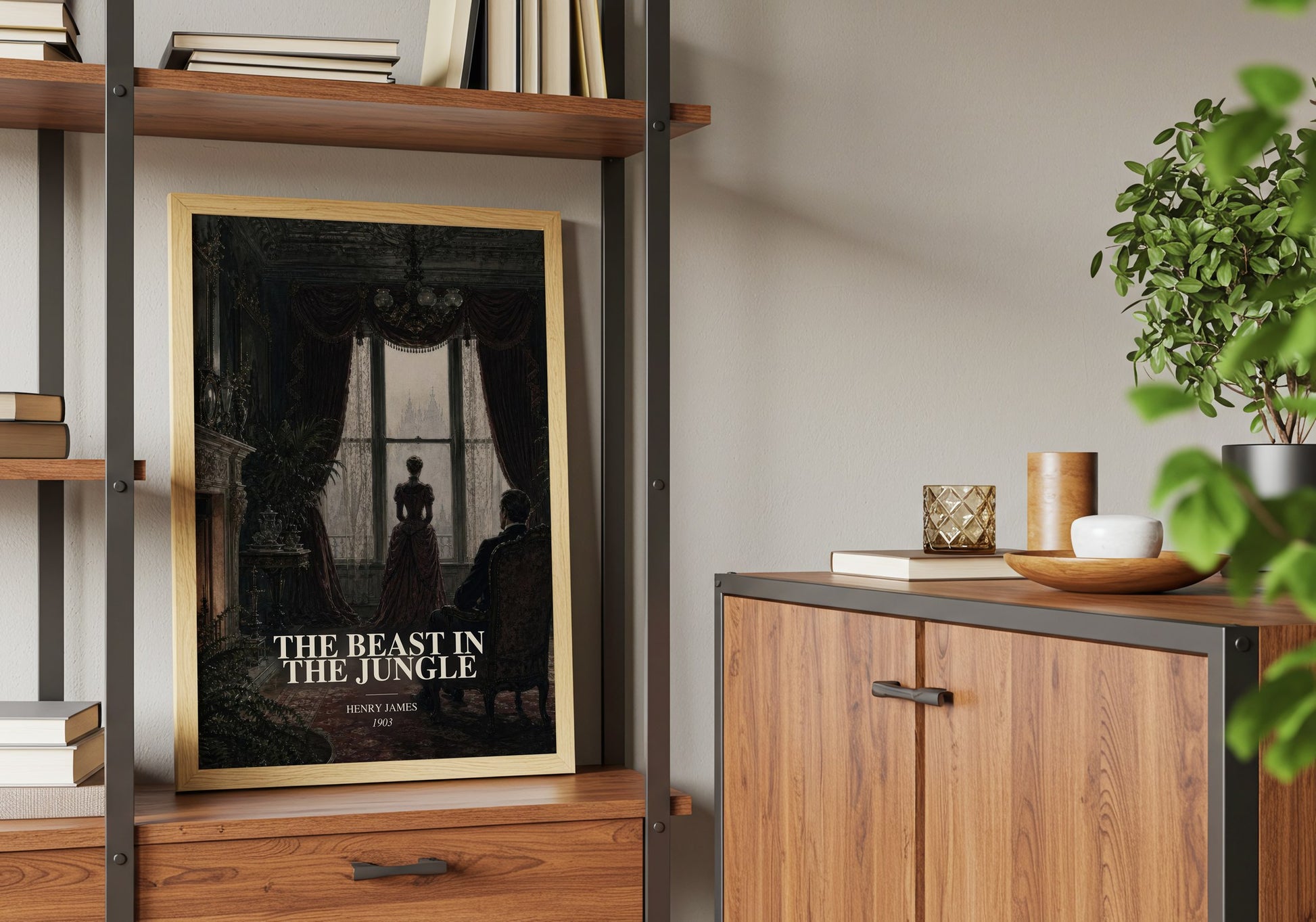 The Beast In The Jungle book watercolour illustration paper finish options – matte satin gloss