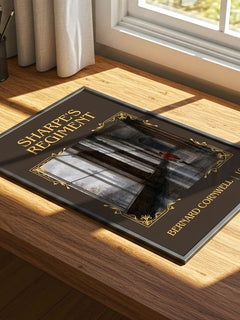 Sharpe's Regiment Classic Book Art Print by Bernard Cornwell – print on a sunlit desk