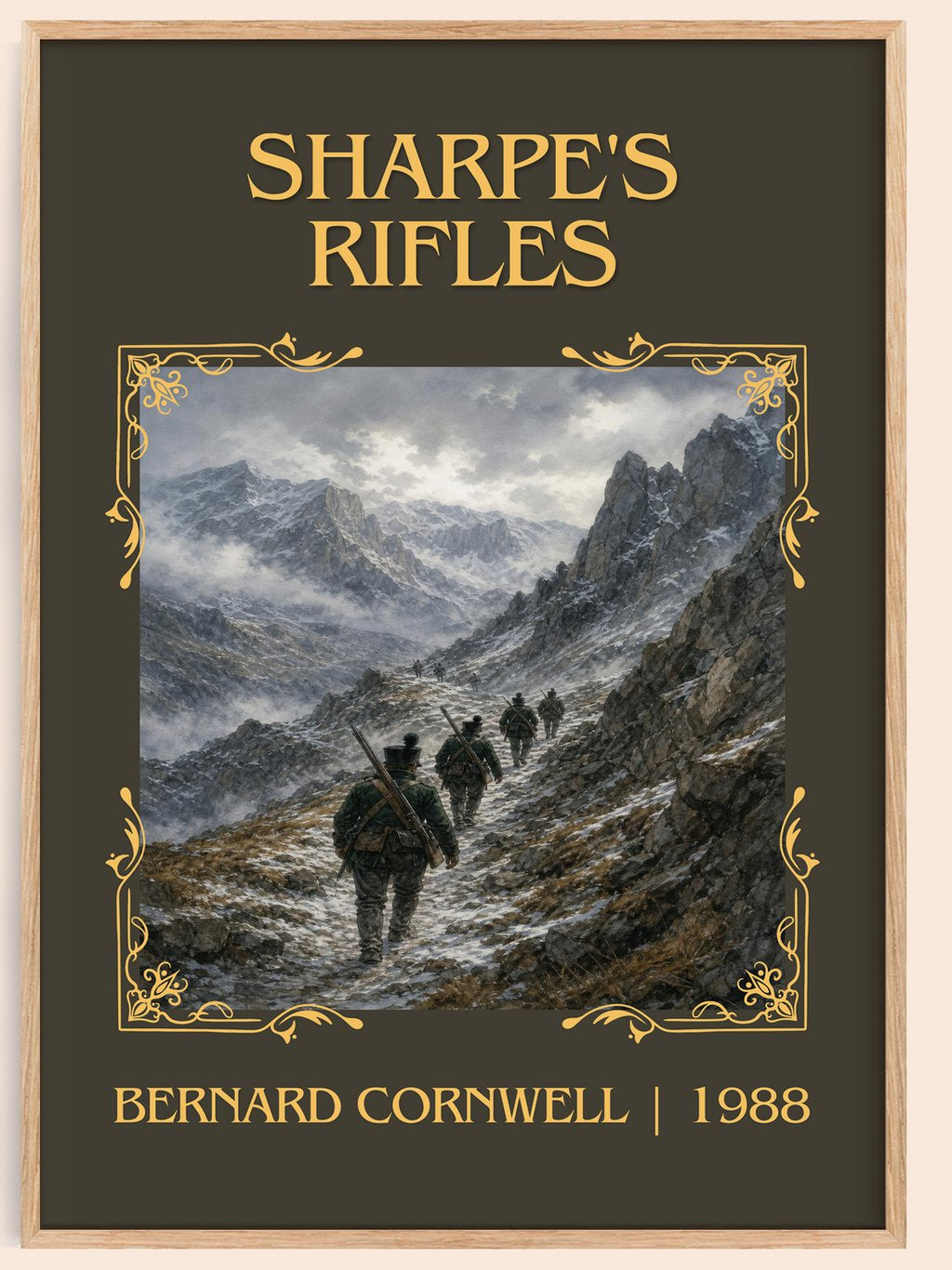 Sharpe's Rifles Classic Book Art Print by Bernard Cornwell – book poster