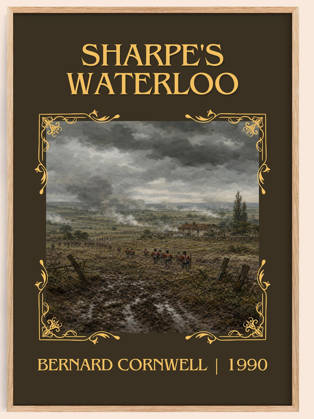Sharpe's Waterloo Classic Book Art Print by Bernard Cornwell – book poster