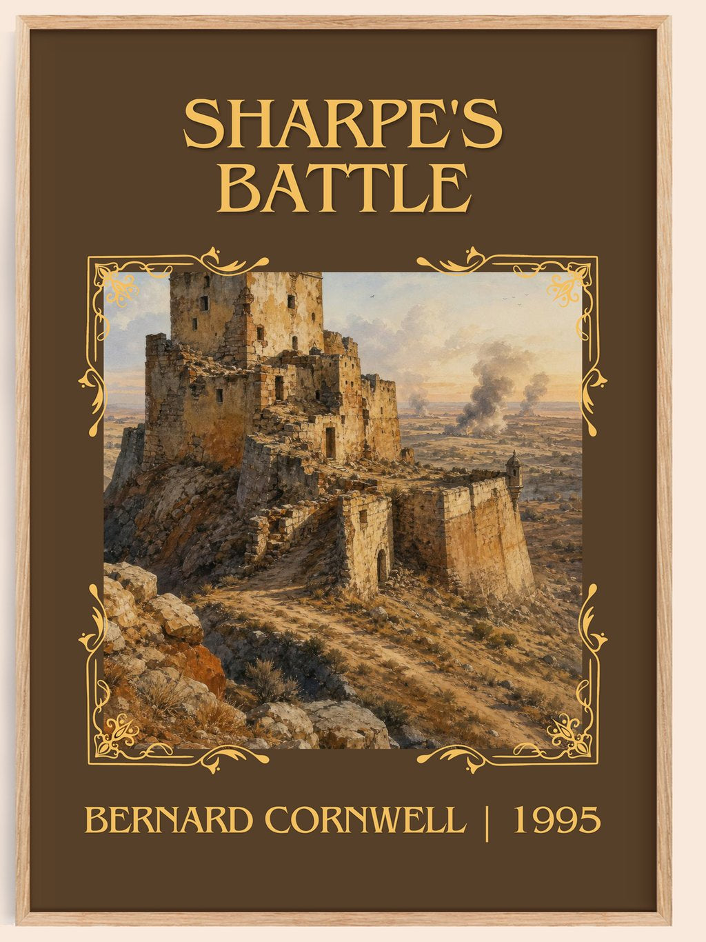 Sharpe's Battle Classic Book Art Print by Bernard Cornwell – book poster