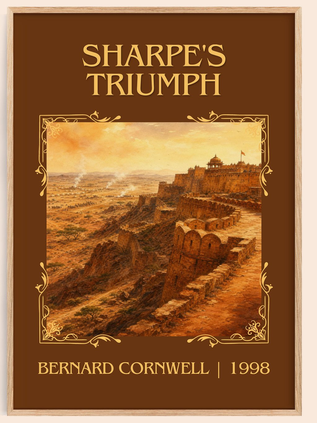 Sharpe's Triumph Classic Book Art Print by Bernard Cornwell – book poster