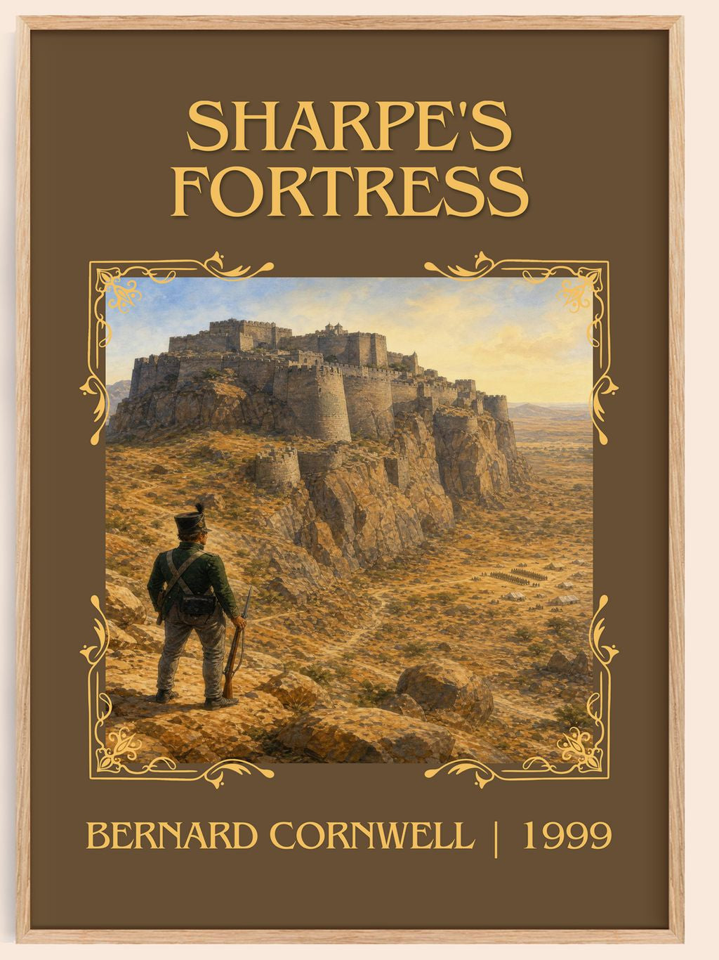 Sharpe's Fortress Classic Book Art Print by Bernard Cornwell – book poster