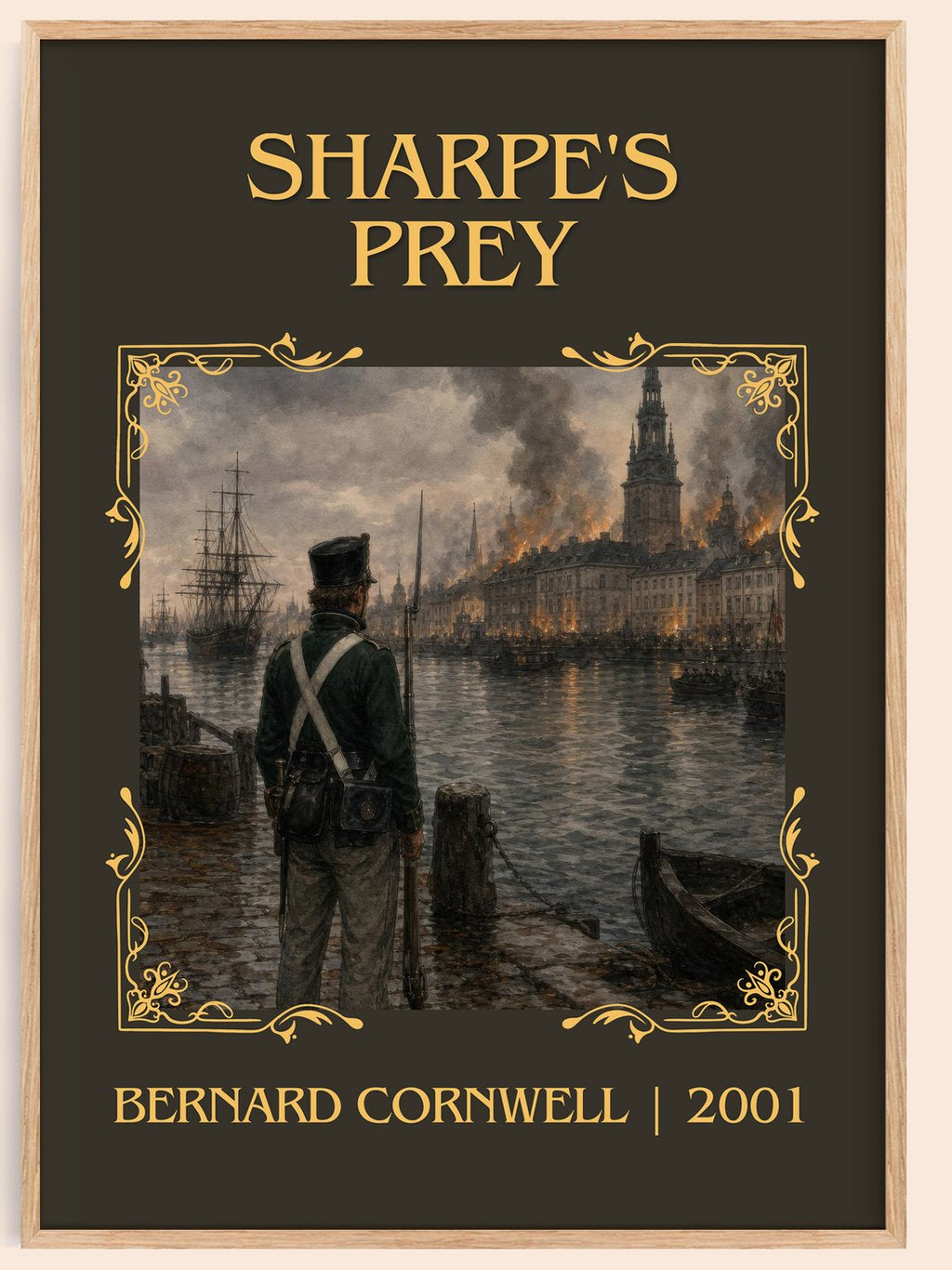 Sharpe's Prey Classic Book Art Print by Bernard Cornwell – book poster