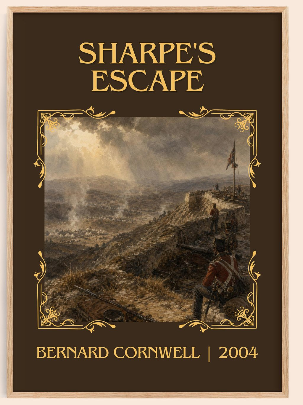 Sharpe's Escape Classic Book Art Print by Bernard Cornwell – book poster