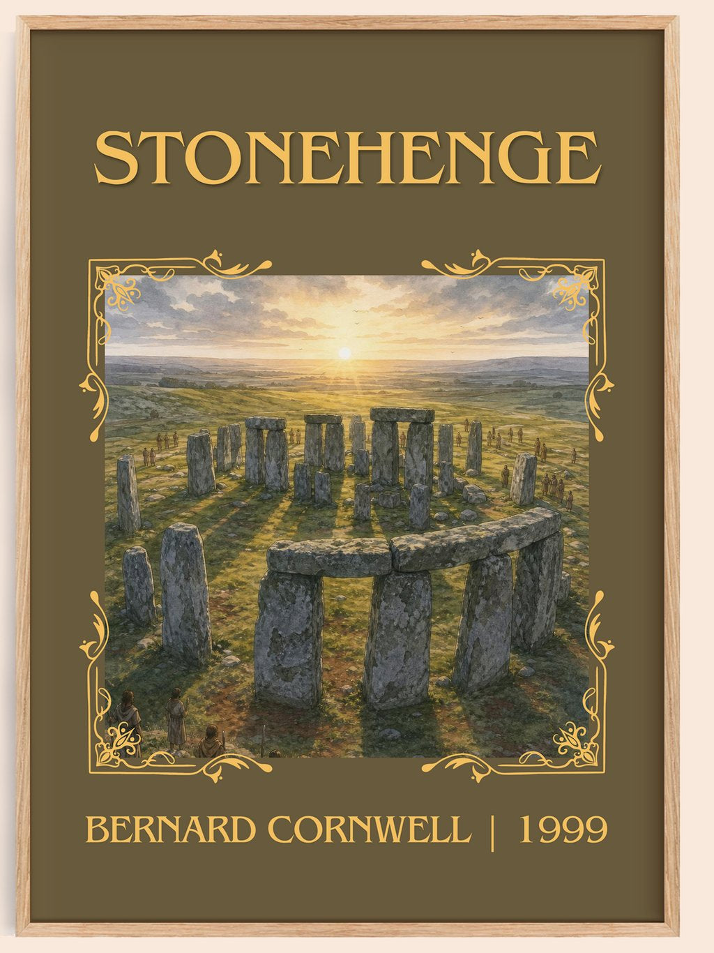 Stonehenge Classic Book Art Print by Bernard Cornwell – book poster