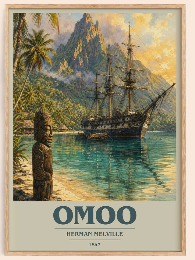 Omoo Book Cover Poster by Herman Melville
