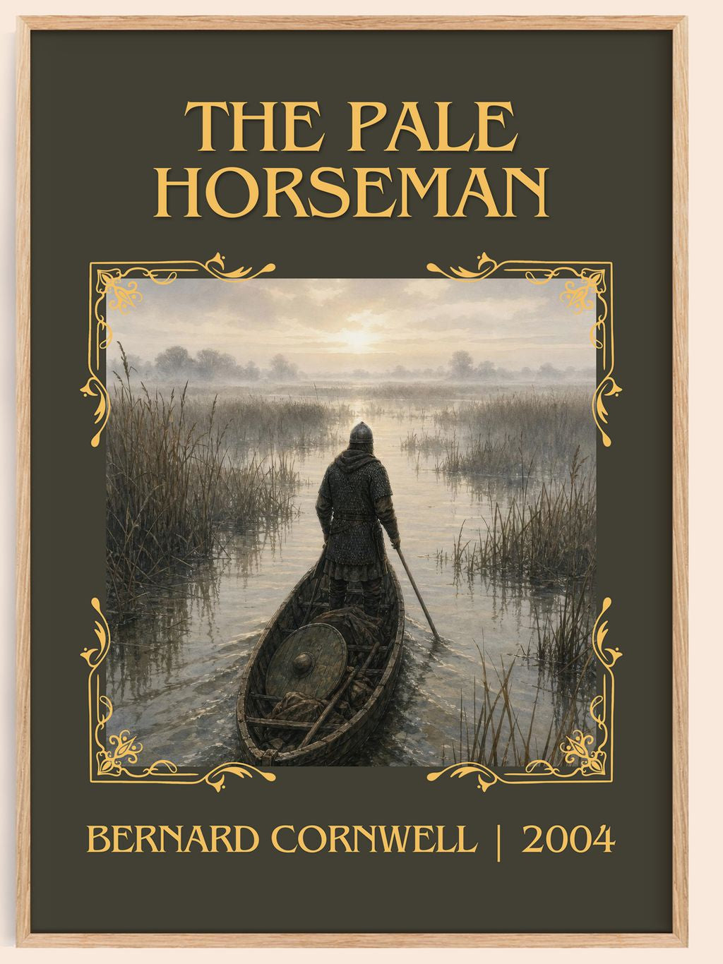 The Pale Horseman Classic Book Art Print by Bernard Cornwell – book poster