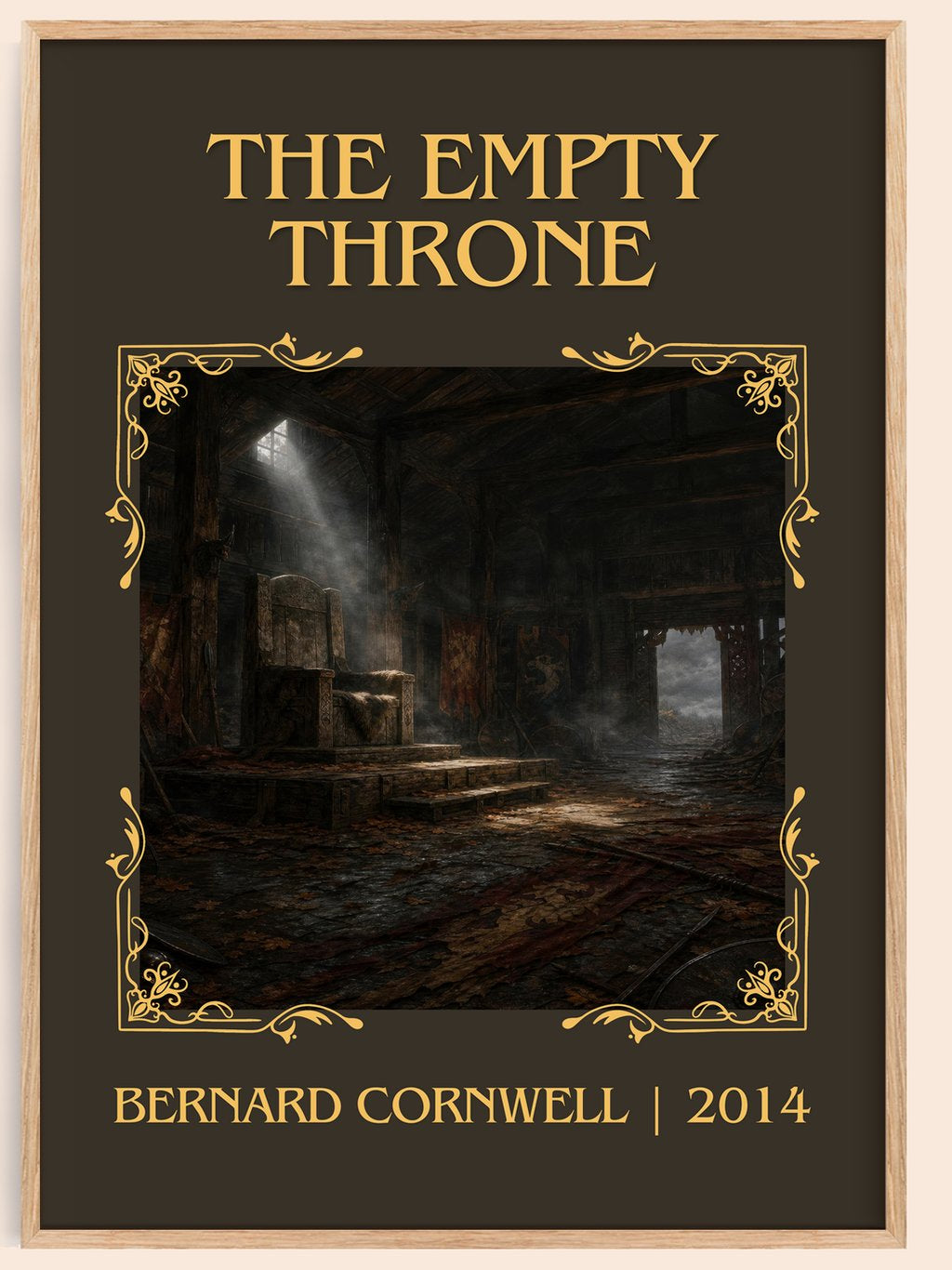 The Empty Throne Classic Book Art Print by Bernard Cornwell – book poster