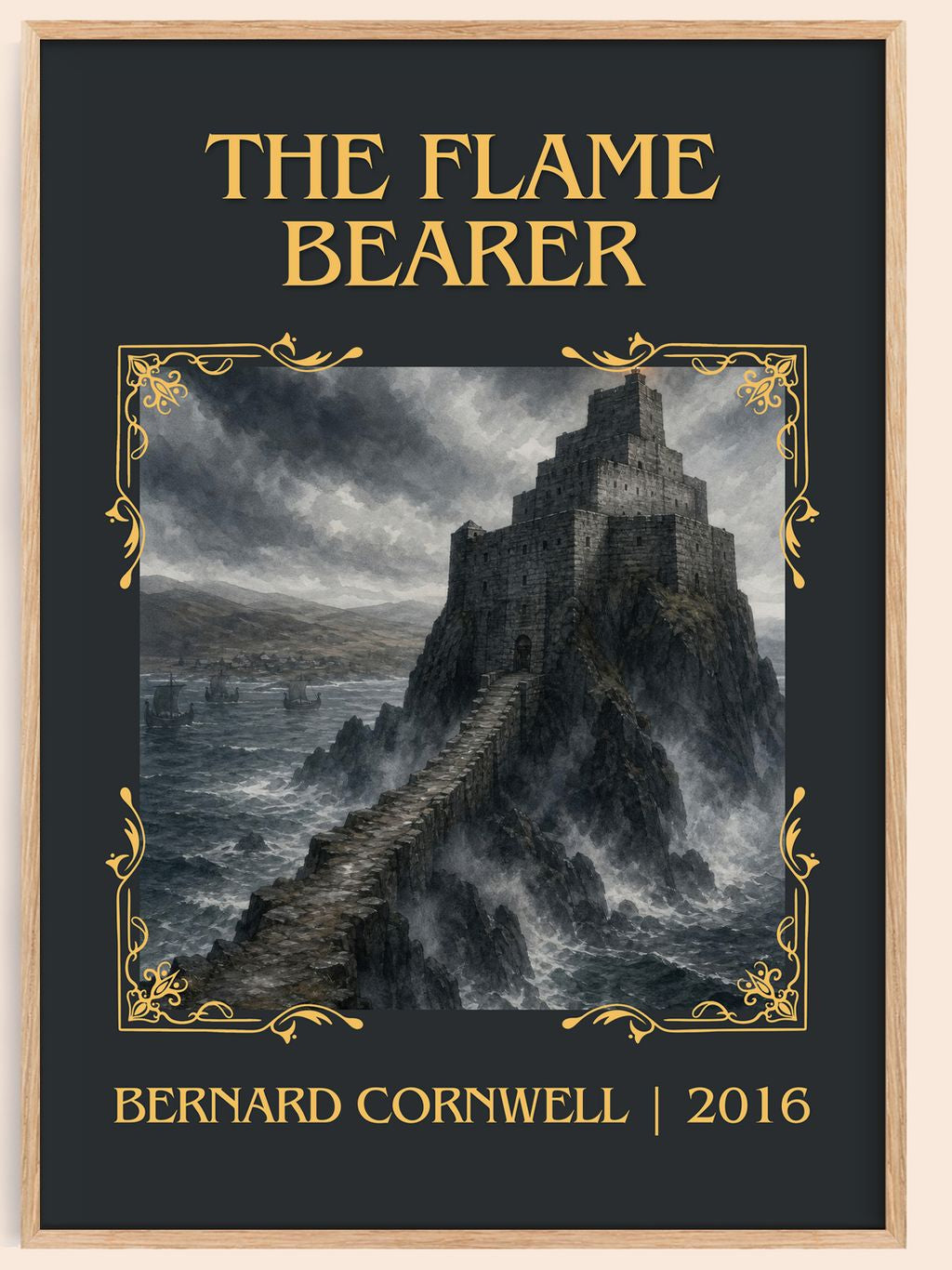 The Flame Bearer Classic Book Art Print by Bernard Cornwell – book poster