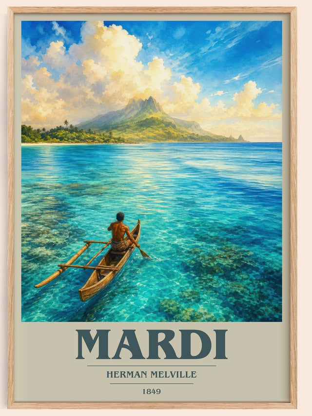 Mardi Book Cover Poster by Herman Melville