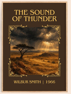 The Sound of Thunder Classic Book Art Print by Wilbur Smith – book poster