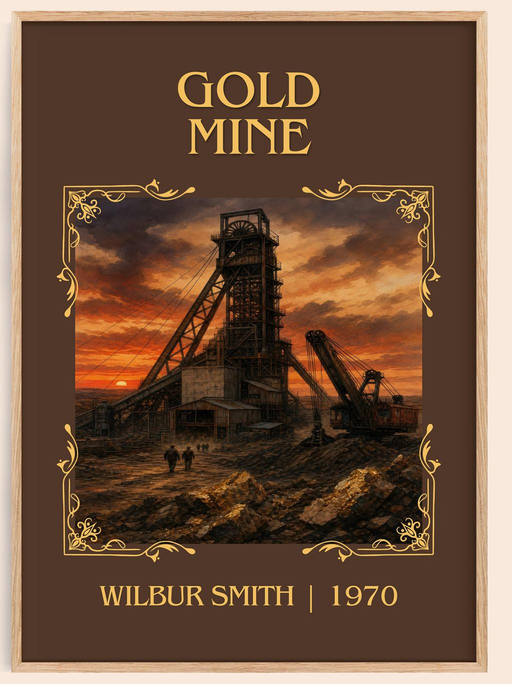 Gold Mine Classic Book Art Print by Wilbur Smith – book poster