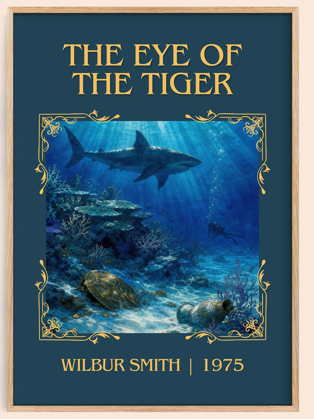 The Eye of the Tiger Classic Book Art Print by Wilbur Smith – book poster