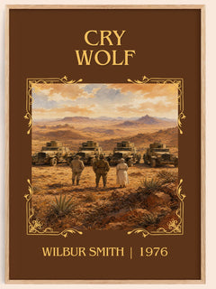 Cry Wolf Classic Book Art Print by Wilbur Smith – book poster