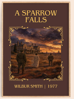 A Sparrow Falls Classic Book Art Print by Wilbur Smith – book poster