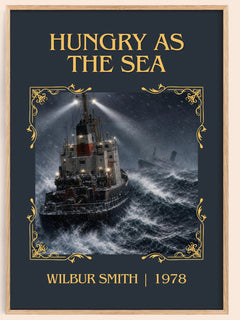 Hungry as the Sea Classic Book Art Print by Wilbur Smith – book poster