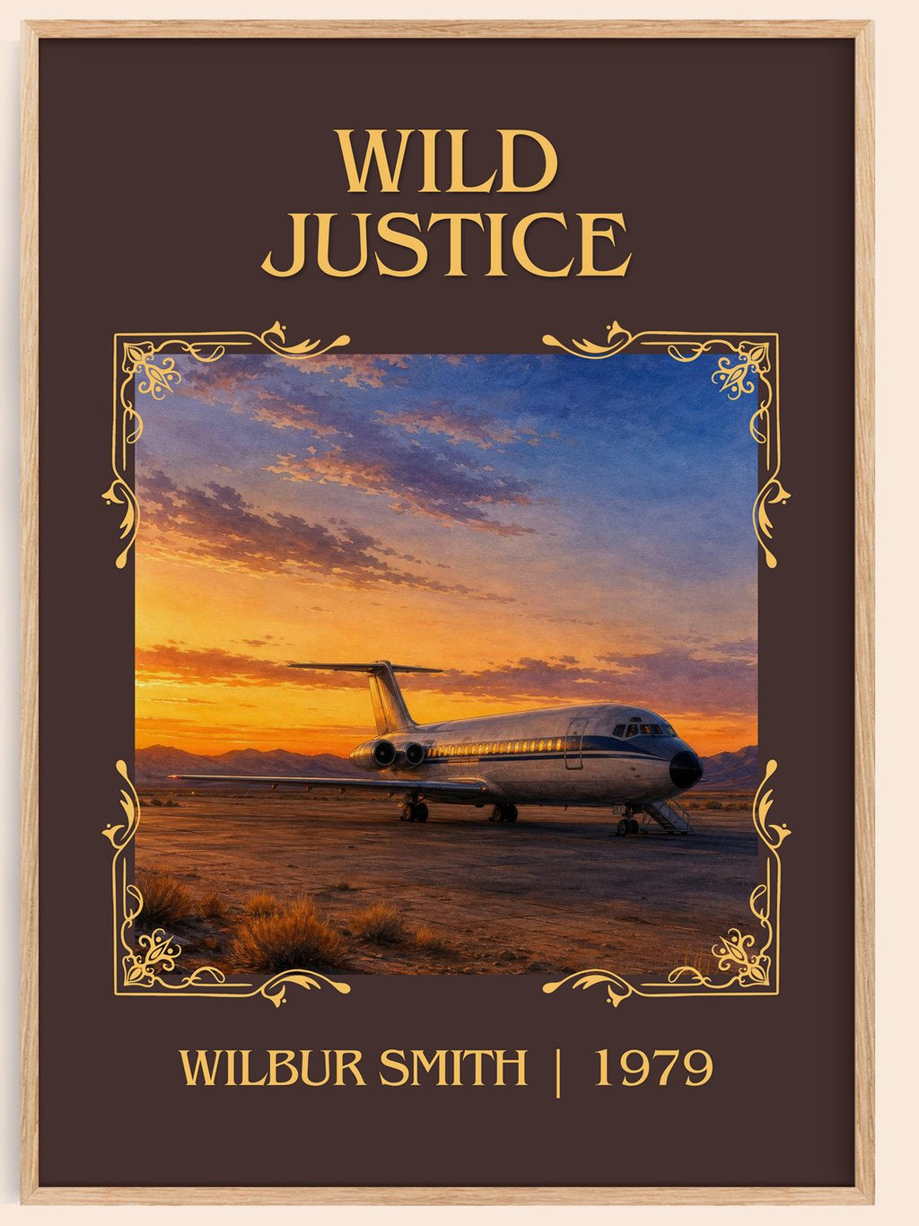 Wild Justice Classic Book Art Print by Wilbur Smith – book poster