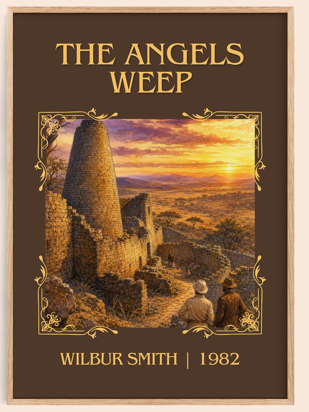 The Angels Weep Classic Book Art Print by Wilbur Smith – book poster